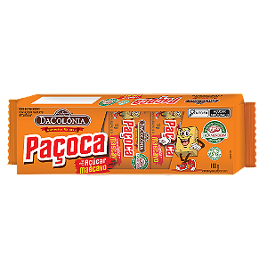 Paçoca Retangular com Mascavo 20x180g