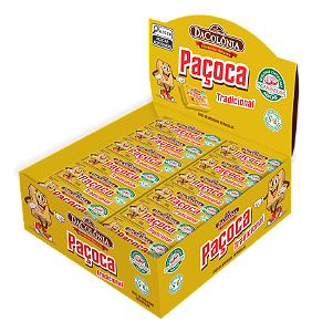 Paçoca Retangular Tradicional Display 432g (Display c/ 24un)