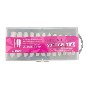 TIPS SOFT GEL ALMOND HELEN COLOR