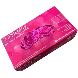LUVA NITRILICA ROSA SUPERMAX