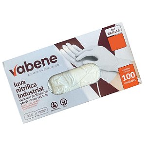 LUVA NITRILICA BRANCA VABENE
