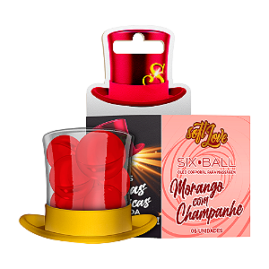 Bolinhas Beijáveis Soft Love Six Ball – Morango com Champanhe (6 unid.)