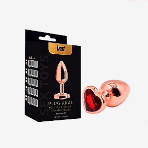 Plug Anal Rose Intt G – Silicone com Base de Coração