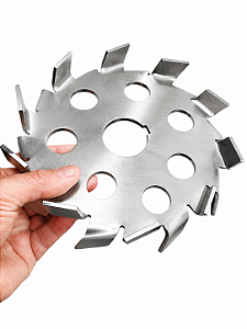 Hélice Disco Dispersor Agitador Cowles Ventilado 200mm Inox