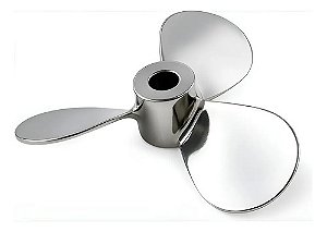 Hélice Naval Marítima Agitador 3 Pás Inox Ø120mm Cubo 12mm