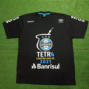 Camisa Grêmio 2021 Tetra Gaúcho Preta - Tam G