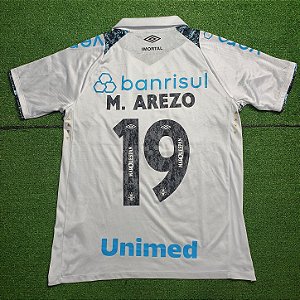 Camisa Grêmio 2024 Branca - #19 M. Arezo - Tam M