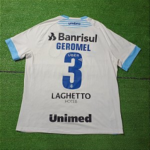 Camisa Grêmio 2018 Branca - #3 Geromel - Tam GG
