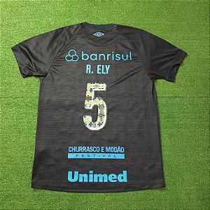 Camisa Grêmio 2023 Preta - #5 R. Ely - Tam G