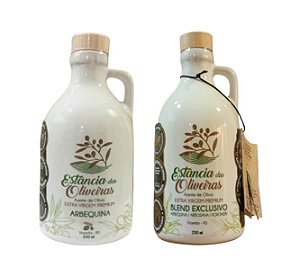 Dupla de azeites Estancia da Oliveiras - Arbequina e blend 250ml