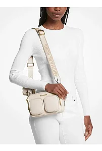 Bolsa Michael Kors Jet Set Original Ltcream Couro Pequena Branco Branco Ouro Creme