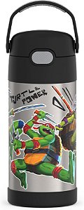 Garrafa Termica Thermos Funtainer Tartaruga Ninja 355ml