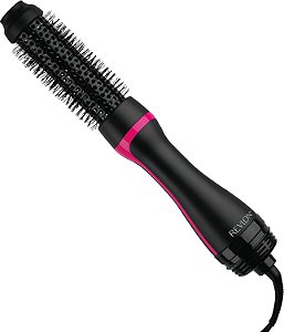 Revlon Secador e modelador de escova redonda com reforço de raiz de 1-1/2", Preto/rosa