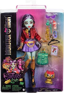 Boneca Monster High Jinafire Long, Dragão com Cachorro de Estimação Cloudy “Yun Yun