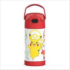 Garrafa Térmica Pokémon Thermos Funtainer 355ml Nova Importa Vermelho
