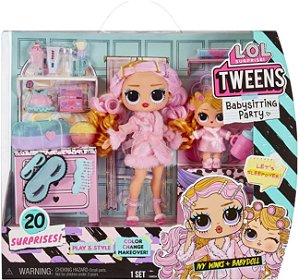 Boneca Lol Surprise Tweens Festa Do Pijama Ivy Winks E Baby Doll (2 bonecas) com 20 surpresas