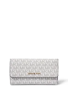 Carteira Michael Kors Feminina Jet Set Travel Vanilla Logo Liso