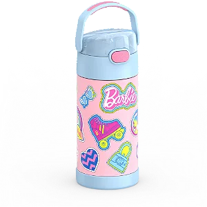 Garrafa Termica Thermos Barbie 355ml Modelo Novo Original Barbie Rosa