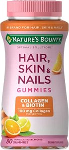 Vitamina Hair Skin & Nails Nature's Bounty Laranja 80 Gummies Sabor Cítricos Tropicais