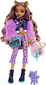 Monster High Boneca Clawdeen Wolf Novo Visual para crianças a partir de 4 anos