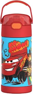 Garrafinha Térmica Infantil Thermos Carros Pixar 395ml Vermelho Carros Pixar