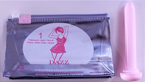 DILATADOR VAGINAL TÉRMICO DAZZ N.1 LISO SOFT ROSA BEBÊ PONTA CÔNICA
