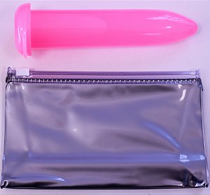 DILATADOR VAGINAL TÉRMICO DAZZ N.5 LISO SOFT PINK TRANSLUCIDO PONTA CÔNICA