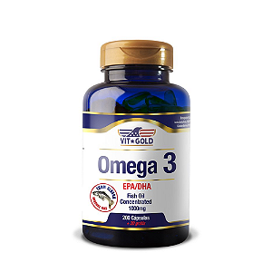 Vit Gold Omega 3 - Óleo de Peixe Concentrado 1000mg - 220 capsulas