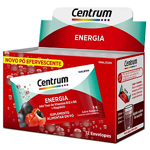 Centrum Energia - Suplemento Efervescente de Vitaminas - 12 envelopes