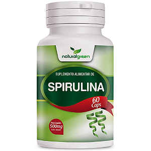 Suplemento Alimentar de Spirulina Naturalgreen - 60 Cápsulas
