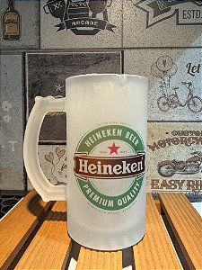 Caneca de Vidro de Chopp Jateada Heineken - 475ml