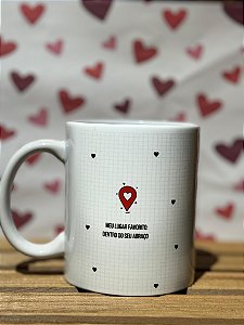 Caneca 'Meu Lugar Favorito' Dia dos Namorados 325ml
