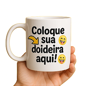 Caneca Personalizada Branca Cerâmica 325ml