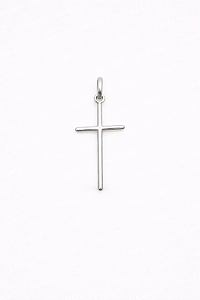 Pingente Cruz Lisa em Prata 925