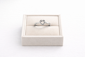 Anel Coração Mickey - Prata e Ródio