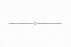 Pulseira Coração Vazado Elinho - Prata 925