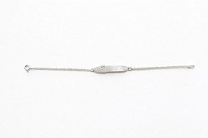 Pulseira Plaquinha Trenzinho - Prata 925
