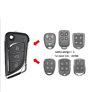 CHAVE CANIVETE CONTROLE ALARME POSITRON PX80 PX32 PX42 PX46 293 300 | LOTE PEÇAS AUTOMOTIVAS 2026