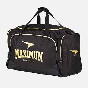 Mala de Treino e Viagem Preta e Dourada Maximum