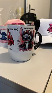 caneca preta com colher stich