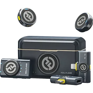 Microfone Sem Fio Hollyland Lark M2 Combo Lightning e Tipo C