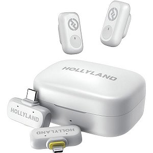 Sistema de Microfone Hollyland Lark A1 Sem Fio - Branco
