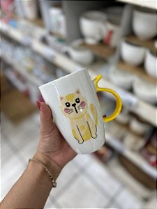 Caneca gato amarela