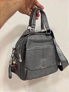 Bolsa mochila cinza