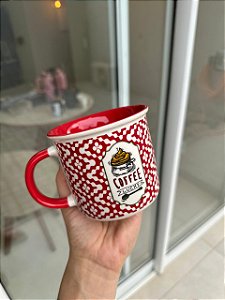 caneca vermelha coffe