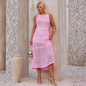 Vestido Madri em Tricot Midi - Elegância e Conforto