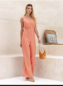 Macacão Longo malha alfaiataria marrante