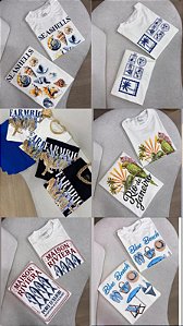 Blusa Algodão Estampas Tendência Unissex