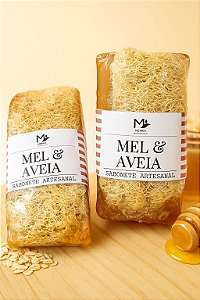 Sabonete com bucha vegetal - Mel e Aveia 250g