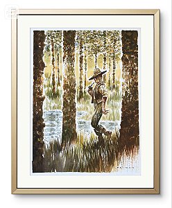 Mateando na Floresta - Aquarela sobre papel